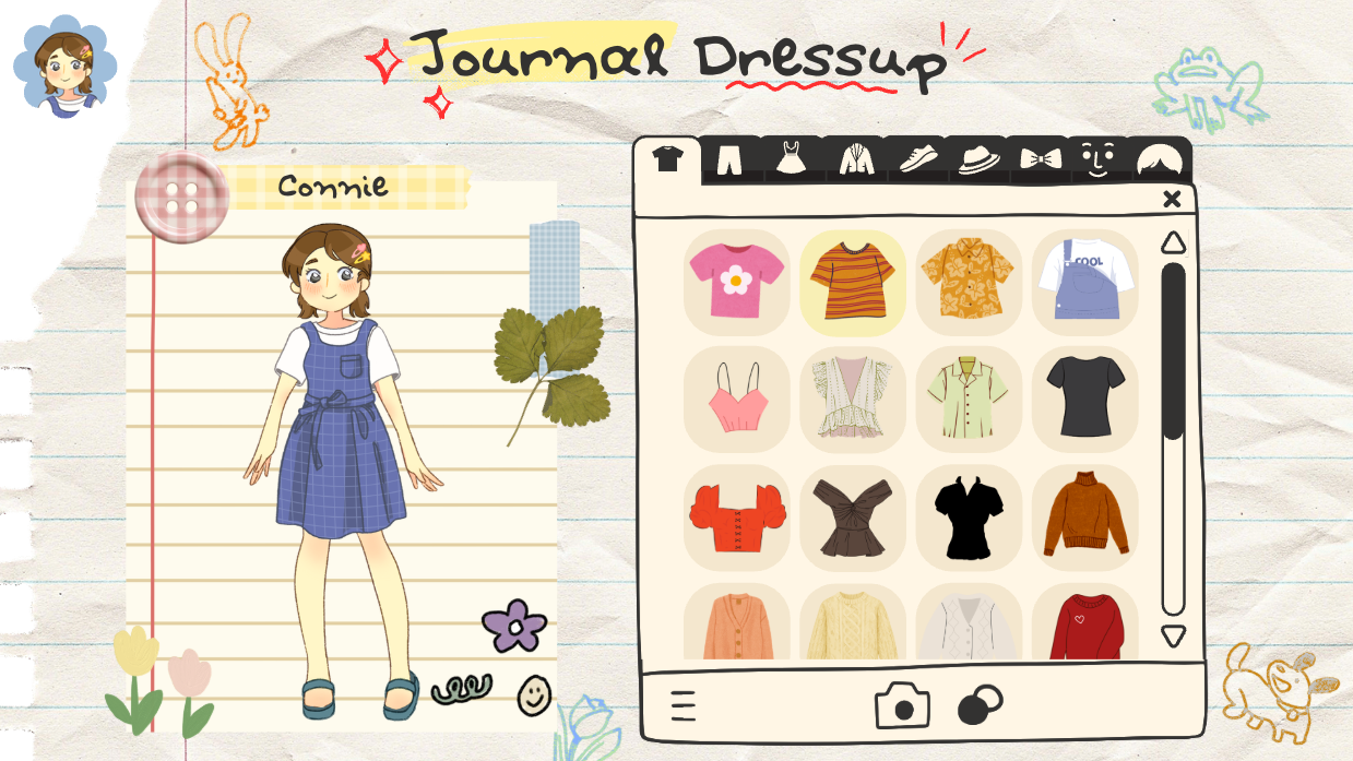 Dress up game UI